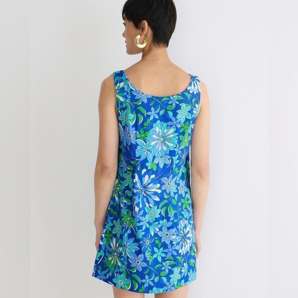 ❤️ J. Crew Blue A-Line Dress Sz. M - Picture 6 of 8